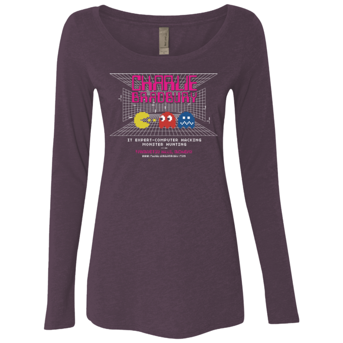 T-Shirts Vintage Purple / Small Charlie Bradbury IT Women's Triblend Long Sleeve Shirt