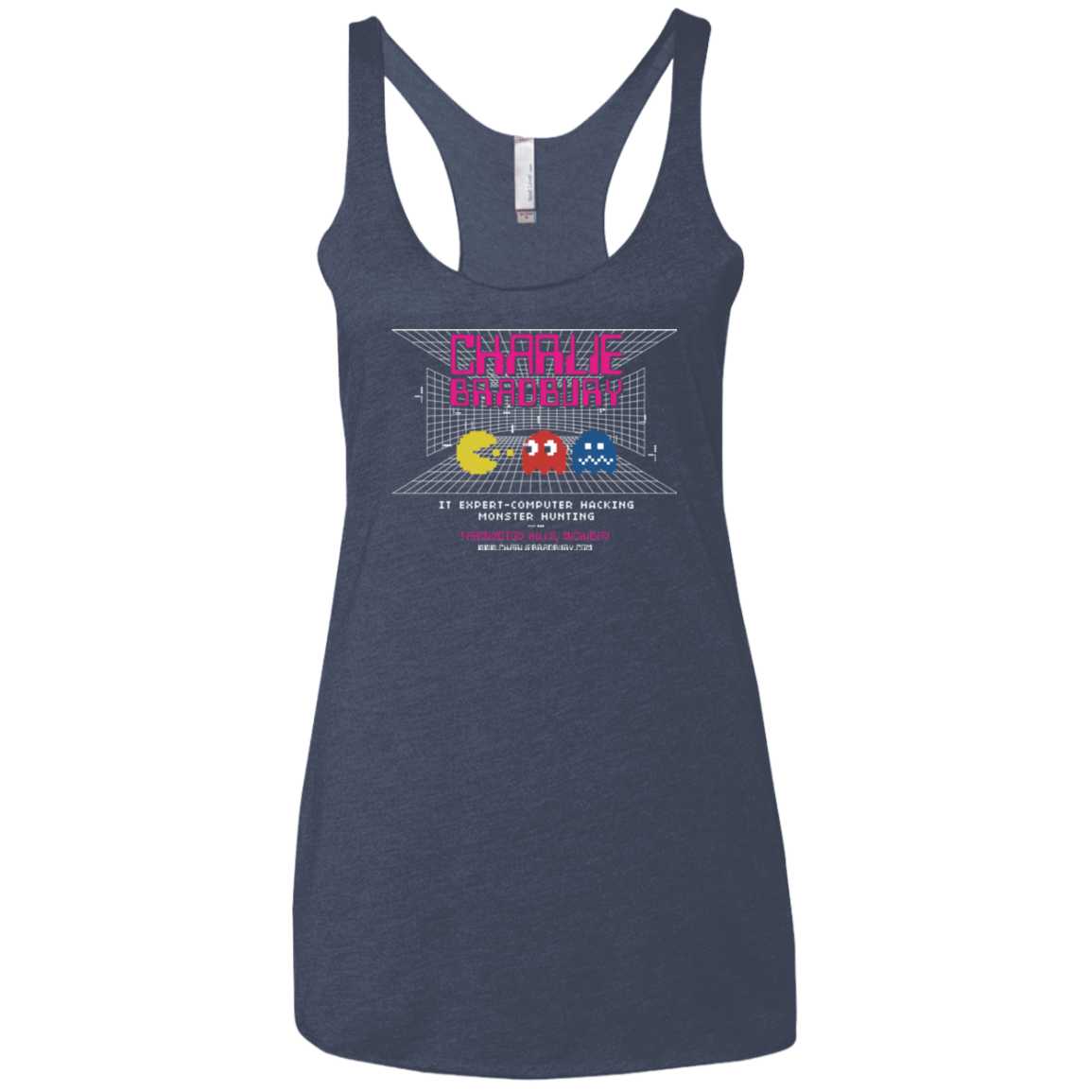 T-Shirts Vintage Navy / X-Small Charlie Bradbury IT Women's Triblend Racerback Tank