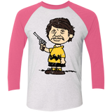 T-Shirts Heather White/Vintage Pink / X-Small Charlie Brownson Men's Triblend 3/4 Sleeve