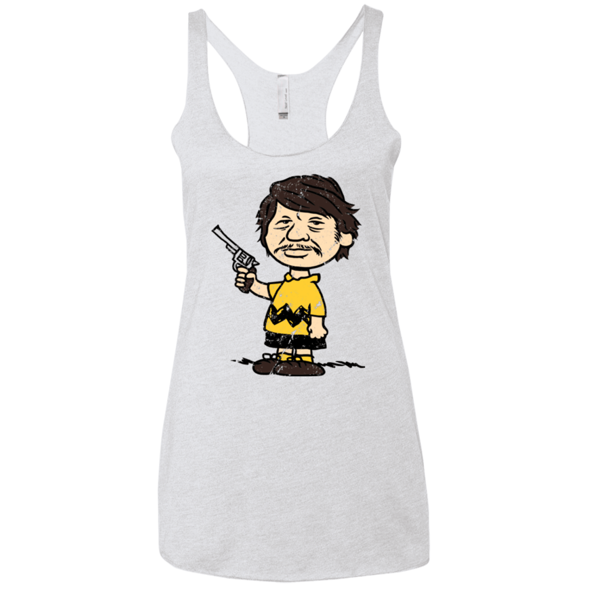 T-Shirts Heather White / X-Small Charlie Brownson Women's Triblend Racerback Tank