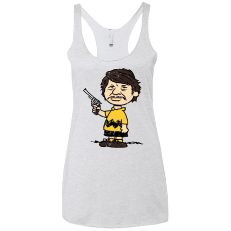 T-Shirts Heather White / X-Small Charlie Brownson Women's Triblend Racerback Tank
