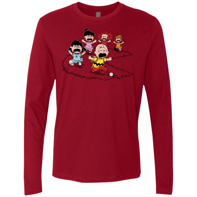 T-Shirts Cardinal / Small Charlie Pac Man Men's Premium Long Sleeve
