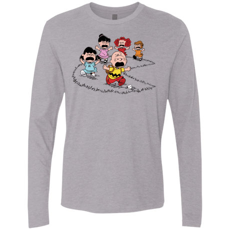 T-Shirts Heather Grey / Small Charlie Pac Man Men's Premium Long Sleeve
