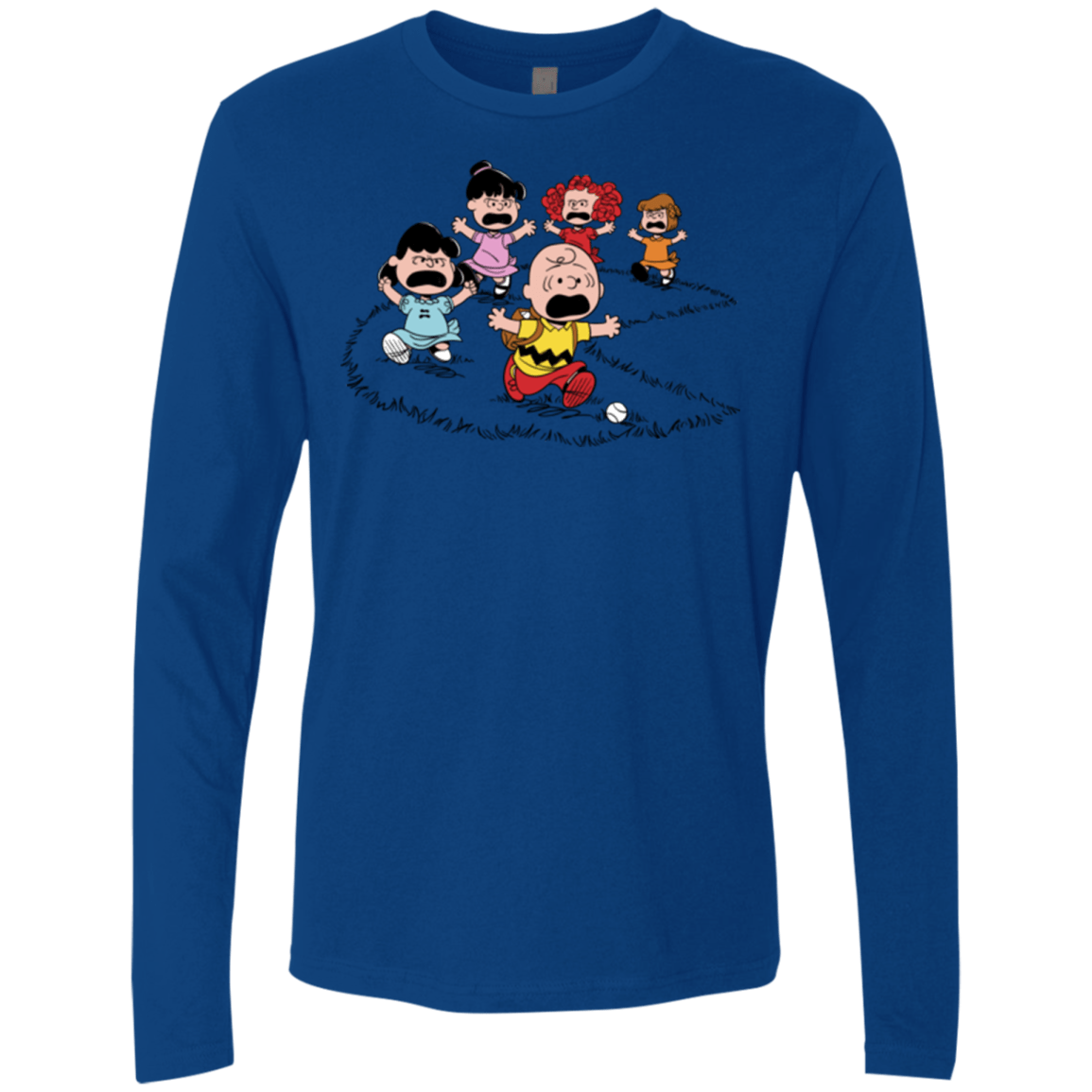 T-Shirts Royal / Small Charlie Pac Man Men's Premium Long Sleeve
