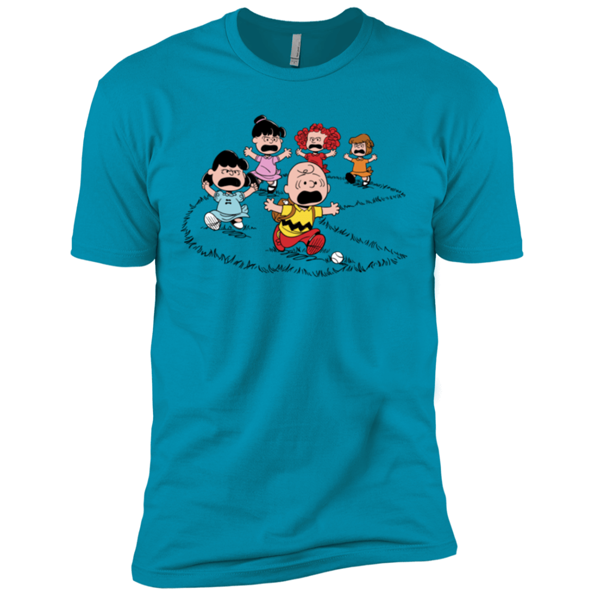 T-Shirts Turquoise / X-Small Charlie Pac Man Men's Premium T-Shirt