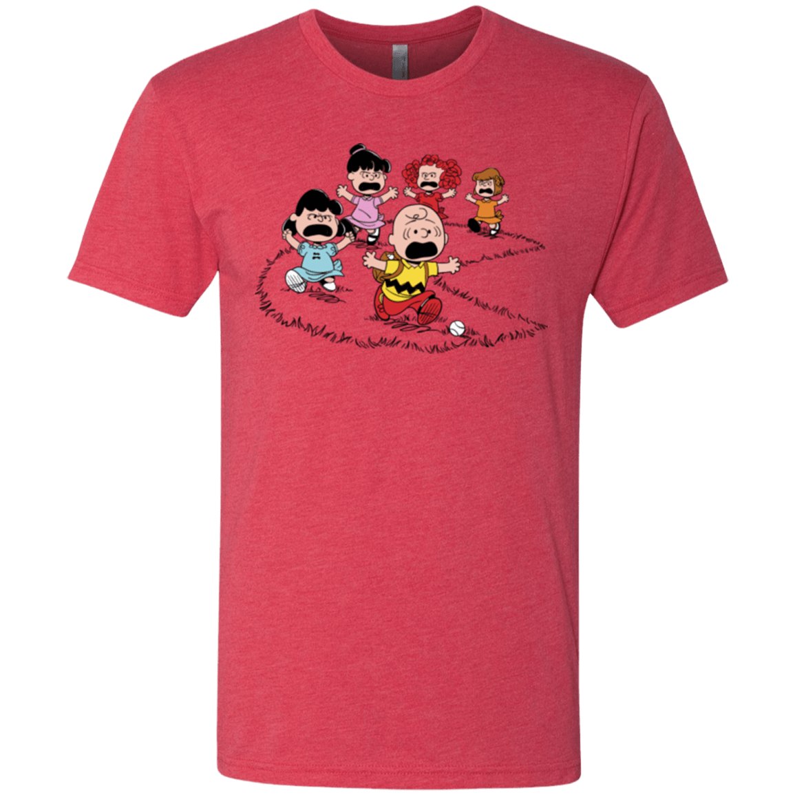 T-Shirts Vintage Red / Small Charlie Pac Man Men's Triblend T-Shirt