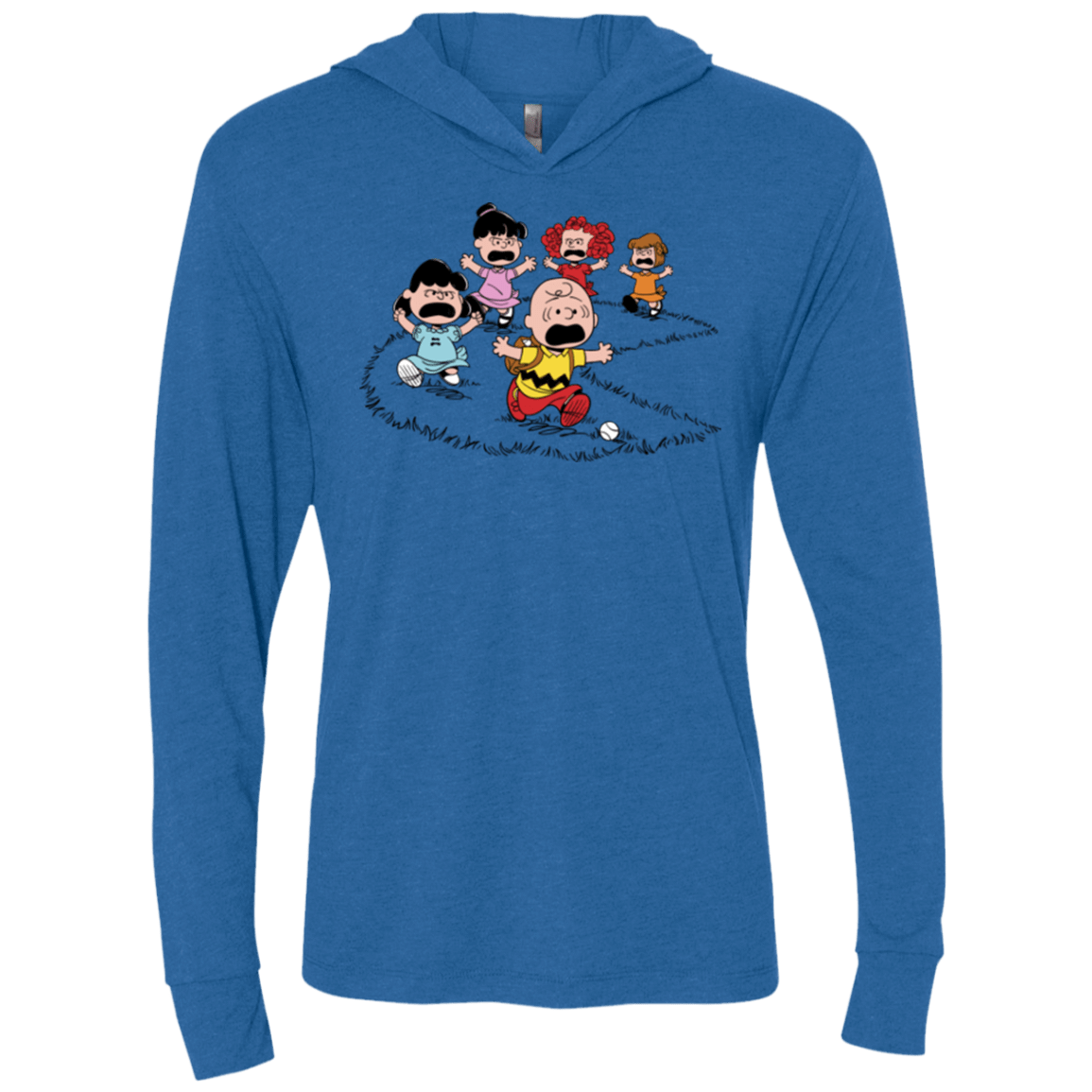 T-Shirts Vintage Royal / X-Small Charlie Pac Man Triblend Long Sleeve Hoodie Tee