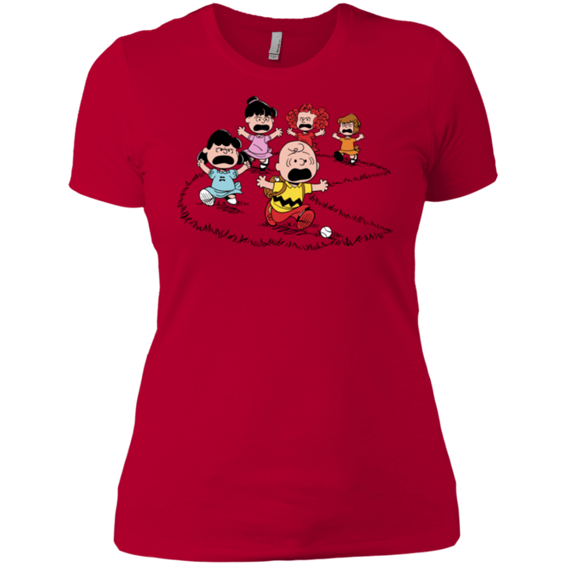 T-Shirts Red / X-Small Charlie Pac Man Women's Premium T-Shirt