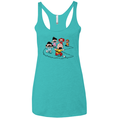 T-Shirts Tahiti Blue / X-Small Charlie Pac Man Women's Triblend Racerback Tank