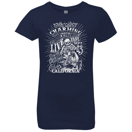 T-Shirts Midnight Navy / YXS Charming Moto Rally Girls Premium T-Shirt