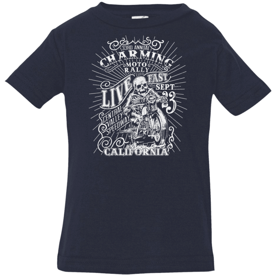 T-Shirts Navy / 6 Months Charming Moto Rally Infant Premium T-Shirt