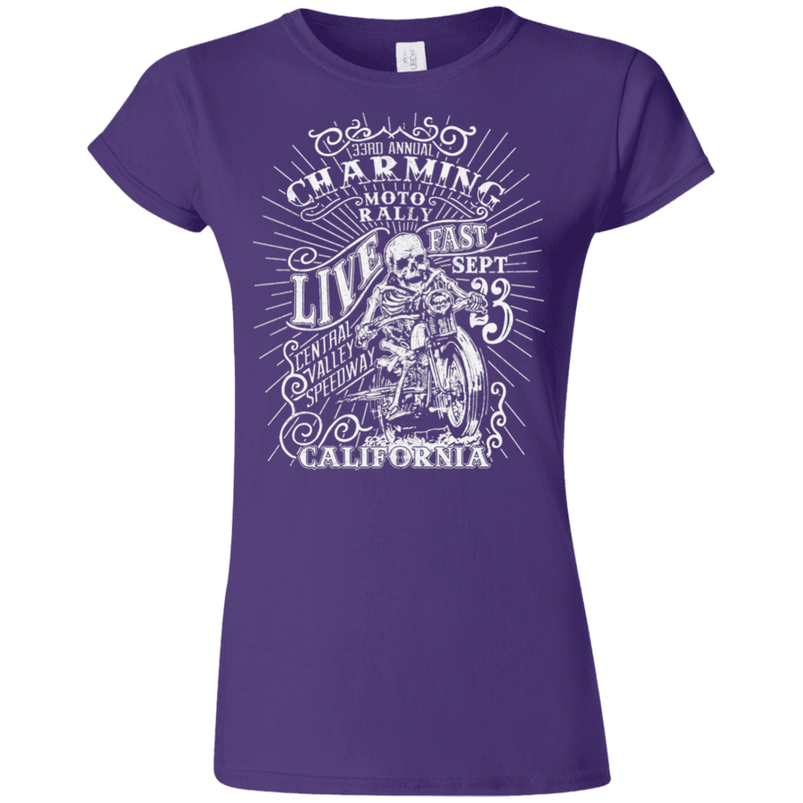 T-Shirts Purple / S Charming Moto Rally Junior Slimmer-Fit T-Shirt