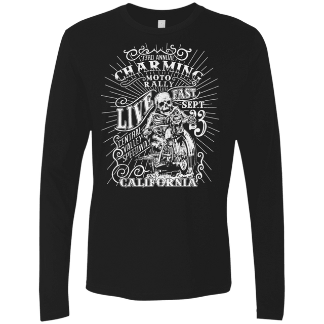 T-Shirts Black / S Charming Moto Rally Men's Premium Long Sleeve