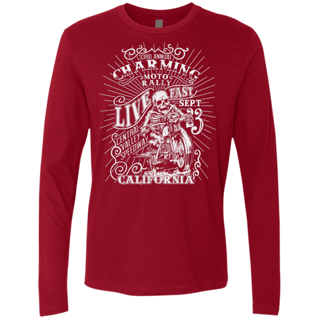 T-Shirts Cardinal / S Charming Moto Rally Men's Premium Long Sleeve