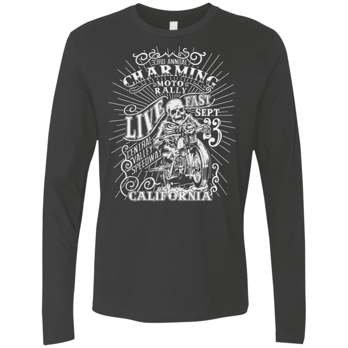 T-Shirts Heavy Metal / S Charming Moto Rally Men's Premium Long Sleeve