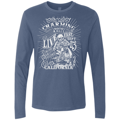T-Shirts Indigo / S Charming Moto Rally Men's Premium Long Sleeve