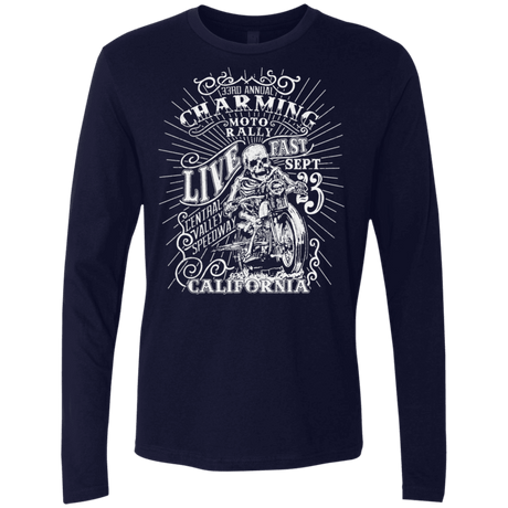 T-Shirts Midnight Navy / S Charming Moto Rally Men's Premium Long Sleeve