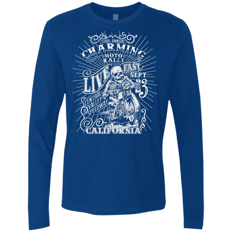T-Shirts Royal / S Charming Moto Rally Men's Premium Long Sleeve
