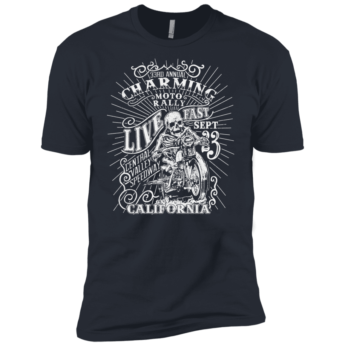 T-Shirts Indigo / X-Small Charming Moto Rally Men's Premium T-Shirt