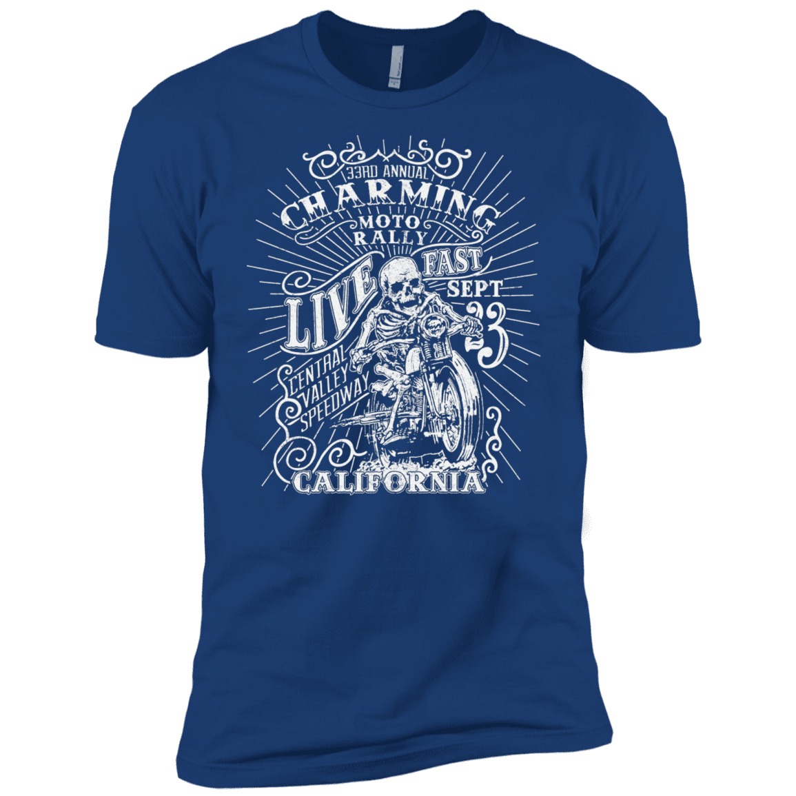 T-Shirts Royal / X-Small Charming Moto Rally Men's Premium T-Shirt