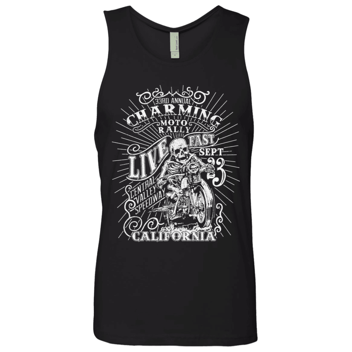 T-Shirts Black / S Charming Moto Rally Men's Premium Tank Top