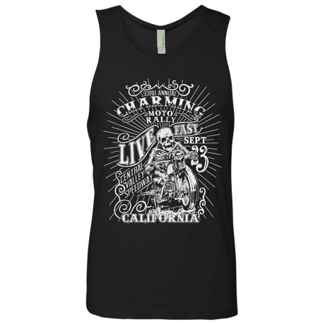 T-Shirts Black / S Charming Moto Rally Men's Premium Tank Top