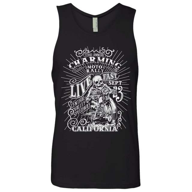 T-Shirts Black / S Charming Moto Rally Men's Premium Tank Top