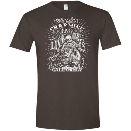 T-Shirts Dark Chocolate / S Charming Moto Rally Men's Semi-Fitted Softstyle