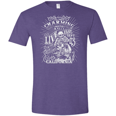 T-Shirts Heather Purple / S Charming Moto Rally Men's Semi-Fitted Softstyle