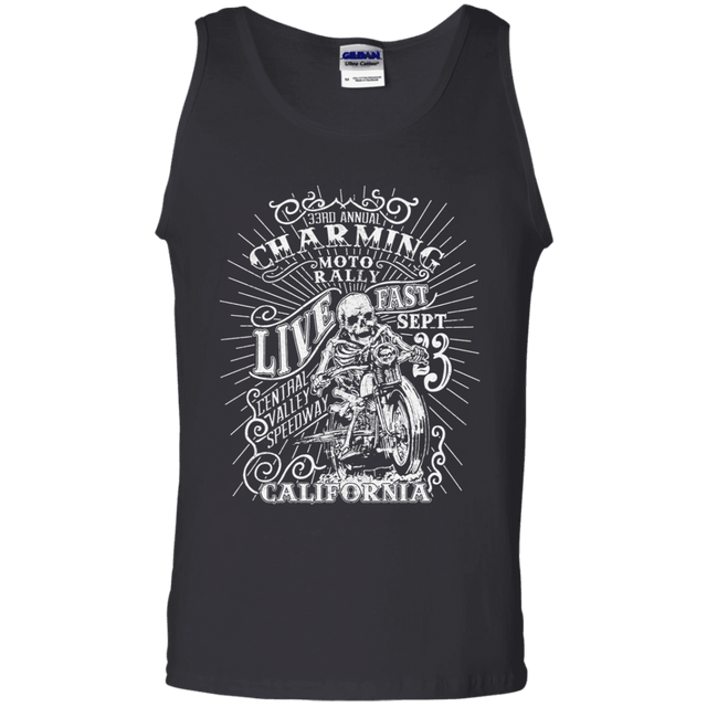T-Shirts Black / S Charming Moto Rally Men's Tank Top