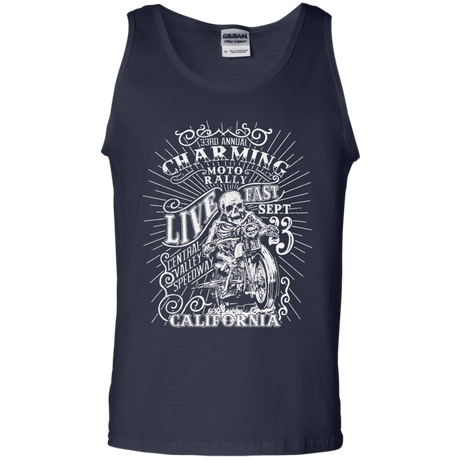 T-Shirts Navy / S Charming Moto Rally Men's Tank Top