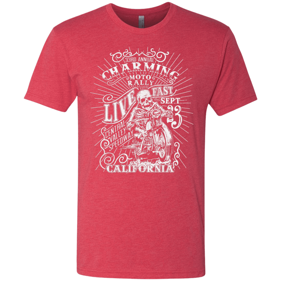 T-Shirts Vintage Red / S Charming Moto Rally Men's Triblend T-Shirt