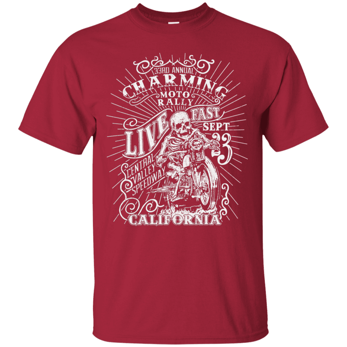 T-Shirts Cardinal / S Charming Moto Rally T-Shirt