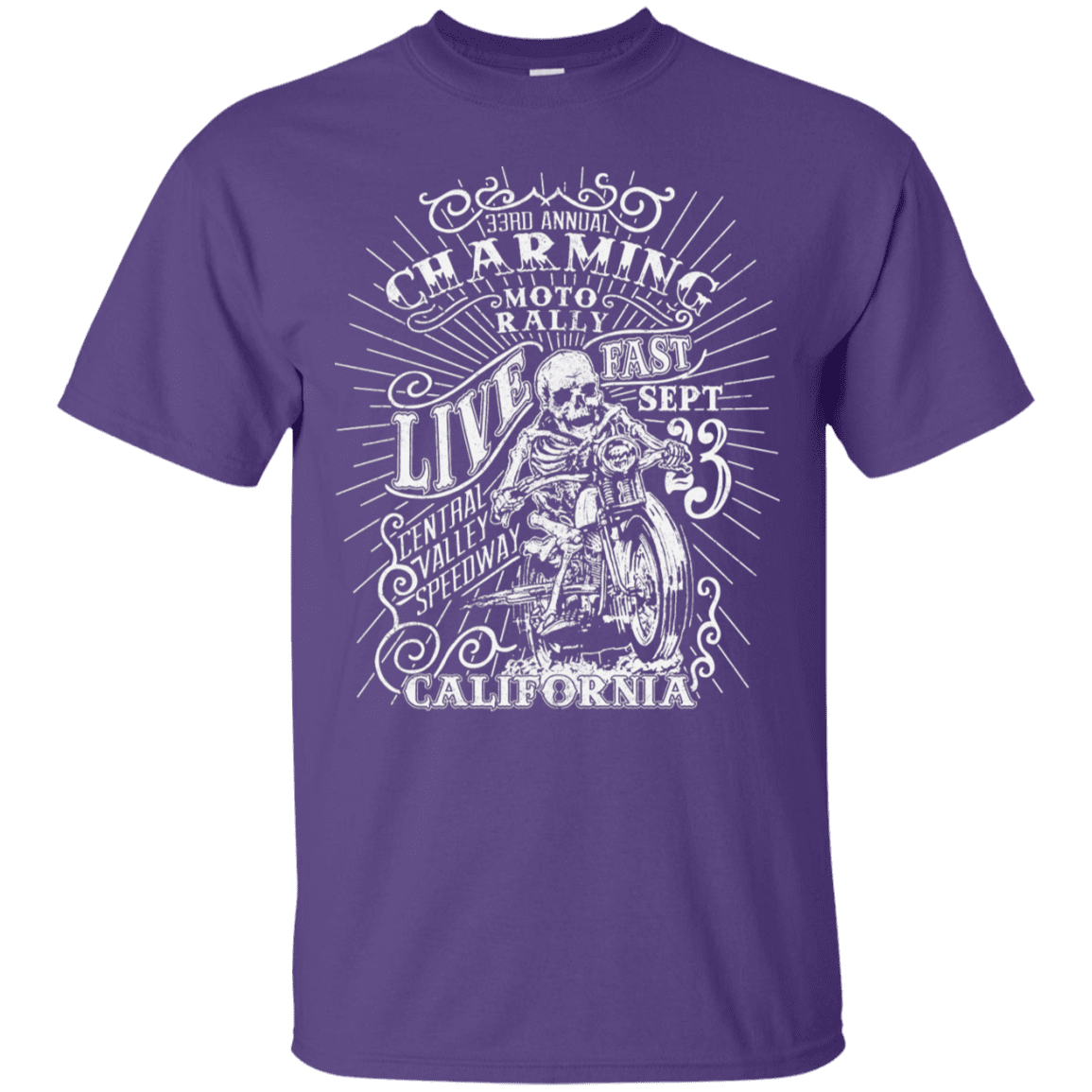 T-Shirts Purple / S Charming Moto Rally T-Shirt