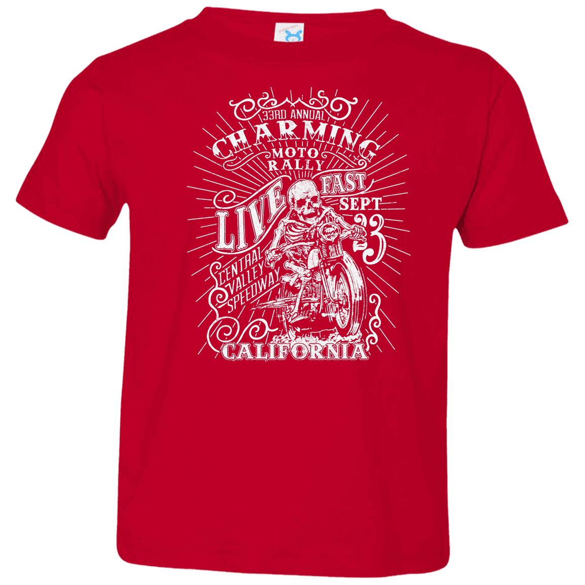 T-Shirts Red / 2T Charming Moto Rally Toddler Premium T-Shirt