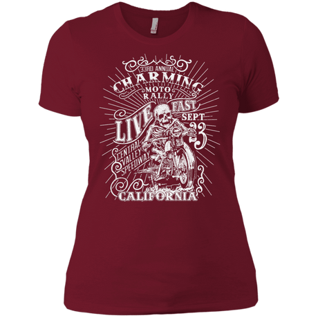T-Shirts Scarlet / X-Small Charming Moto Rally Women's Premium T-Shirt