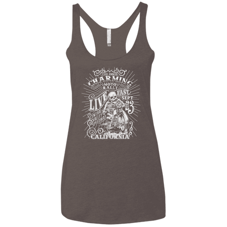 T-Shirts Macchiato / X-Small Charming Moto Rally Women's Triblend Racerback Tank