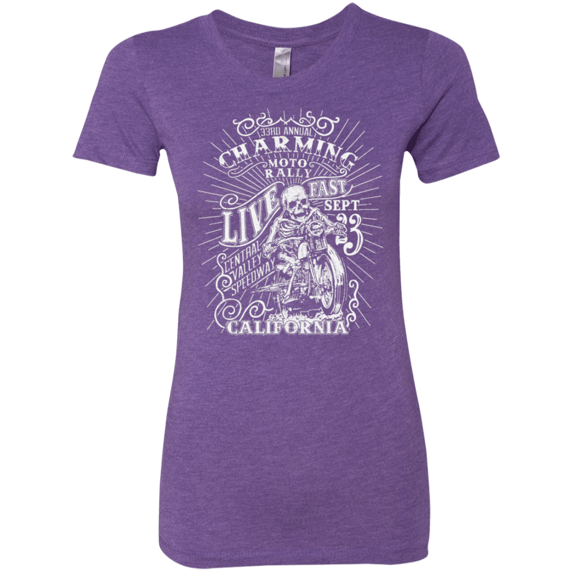 T-Shirts Purple Rush / S Charming Moto Rally Women's Triblend T-Shirt
