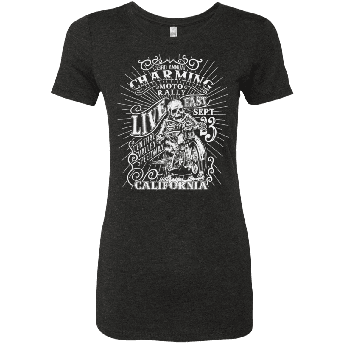 T-Shirts Vintage Black / S Charming Moto Rally Women's Triblend T-Shirt