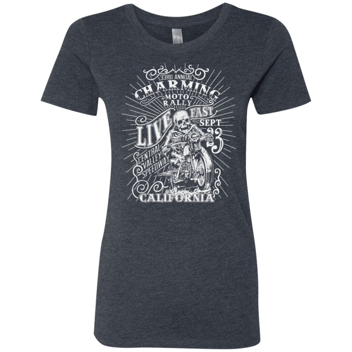 T-Shirts Vintage Navy / S Charming Moto Rally Women's Triblend T-Shirt