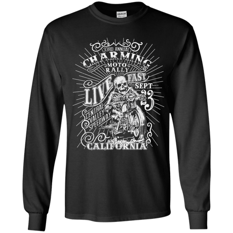 T-Shirts Black / YS Charming Moto Rally Youth Long Sleeve T-Shirt