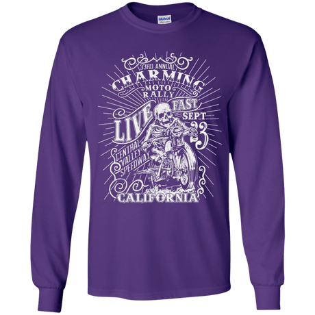 T-Shirts Purple / YS Charming Moto Rally Youth Long Sleeve T-Shirt