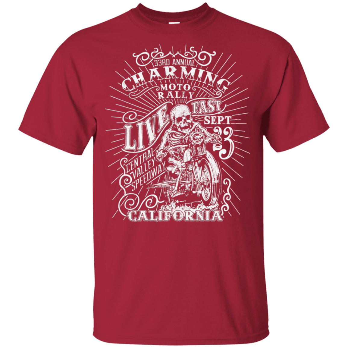 T-Shirts Cardinal / YXS Charming Moto Rally Youth T-Shirt