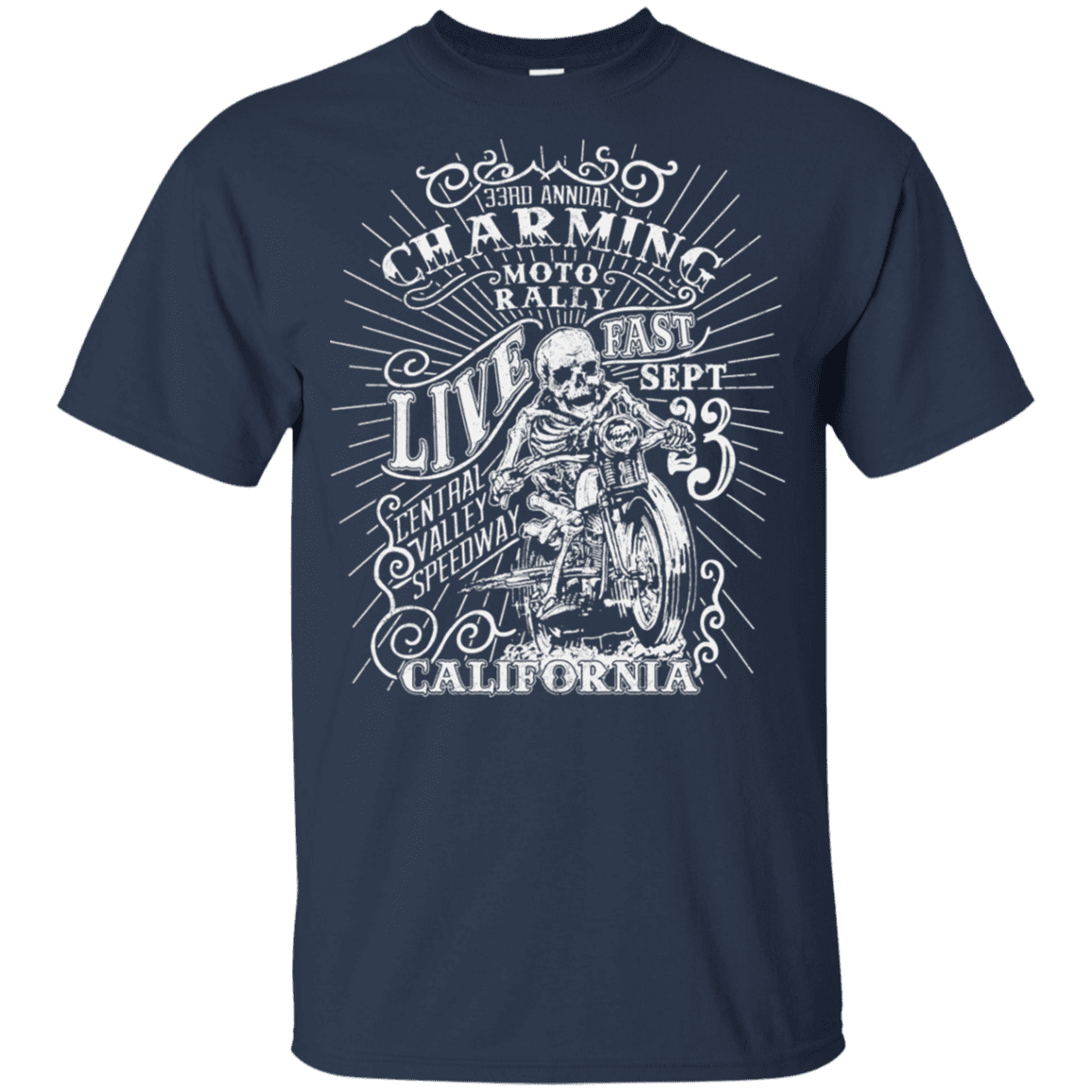 T-Shirts Navy / YXS Charming Moto Rally Youth T-Shirt