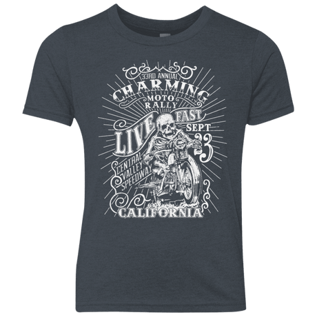 T-Shirts Vintage Navy / YXS Charming Moto Rally Youth Triblend T-Shirt