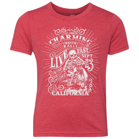 T-Shirts Vintage Red / YXS Charming Moto Rally Youth Triblend T-Shirt
