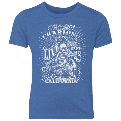 T-Shirts Vintage Royal / YXS Charming Moto Rally Youth Triblend T-Shirt