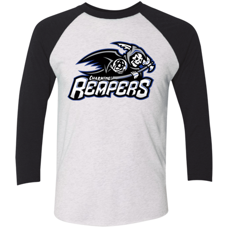 T-Shirts Heather White/Vintage Black / X-Small Charming Reapers Triblend 3/4 Sleeve
