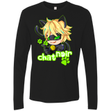 T-Shirts Black / Small Chat Noir Men's Premium Long Sleeve