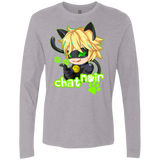 T-Shirts Heather Grey / Small Chat Noir Men's Premium Long Sleeve